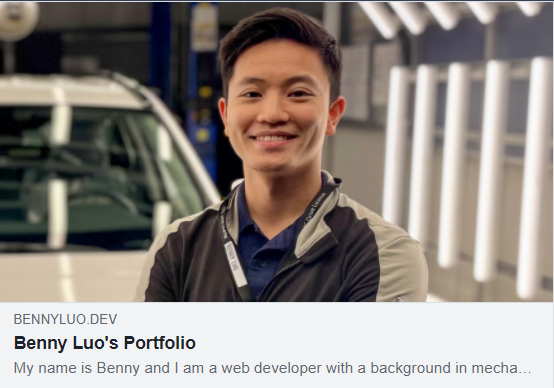 Benny's Portfolio Preview Background